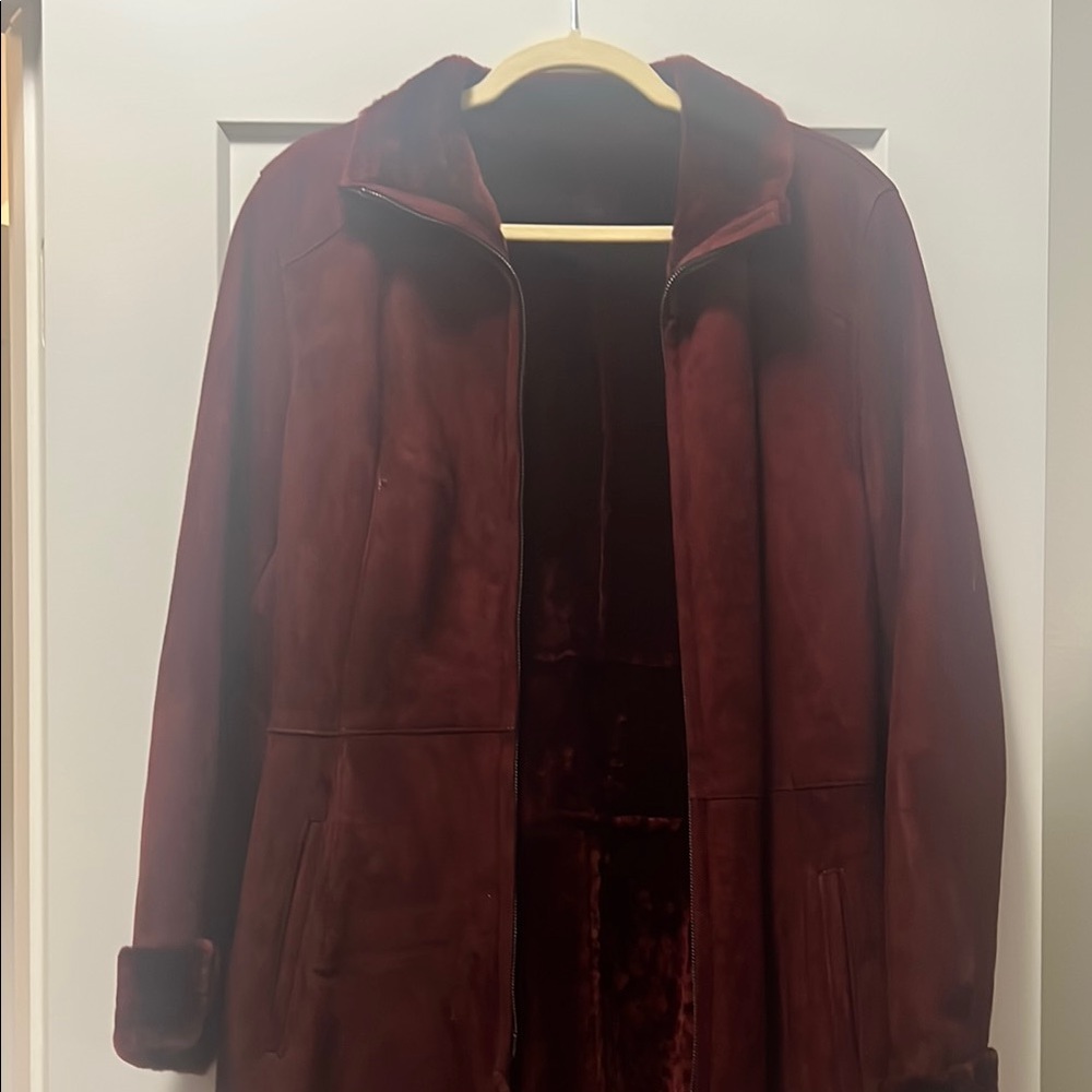 Burgundy Lamb Coat